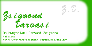 zsigmond darvasi business card